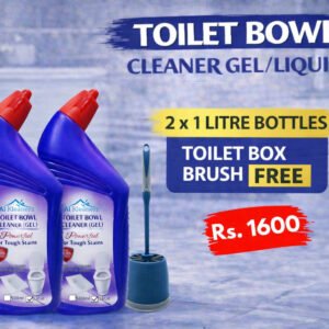 Toilet Bowl Cleaner Gel 2x 1Litre With Free Toilet Box Brush