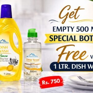 Dish Wash Lemon 1 Litre With Emty 500ML Special Bottle Free