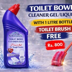 Toilet Bowl Cleaner Gel 1 Litre Bottle With Free Toilet Brush