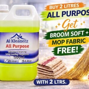 Buy 2 Litre All purpose Get Free Broom Soft + Mop Fabric