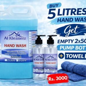 Buy 5 Litre Handwash Get Free Empty 2x500ml Pump Bottles + Towel
